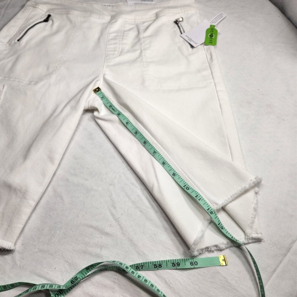 Westbound Park Avenue Womens Size 8 P   Pull On White Shorts Mid-Rise Stretch 22 - Picture 10 of 11